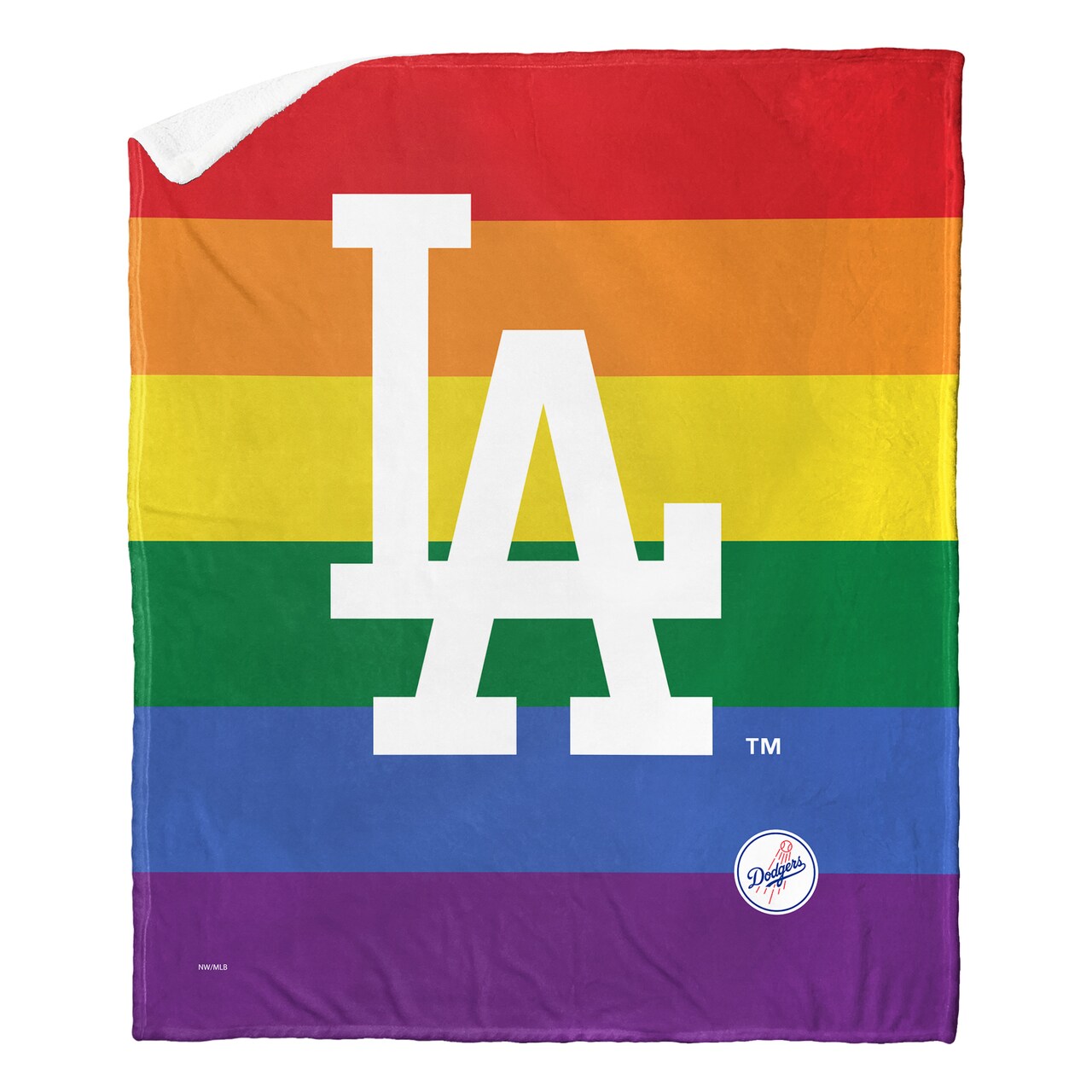 MLB Pride Series Silk Touch Sherpa Throw Blanket 50×60 Inches